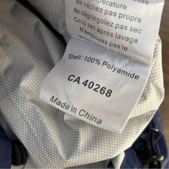 Woods Canada Blue Hooded Windbreaker Jacket Size L - Picture 8 of 12